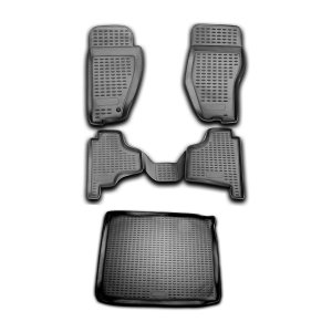 Dodge Nitro 3D Floor-Trunk Mats - Omac - Black - '07-'12